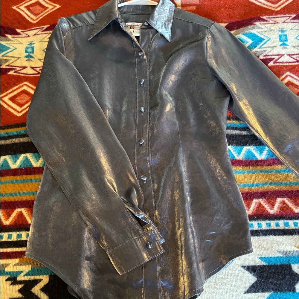 Vintage Ropa Metallic Button-Up Shirt